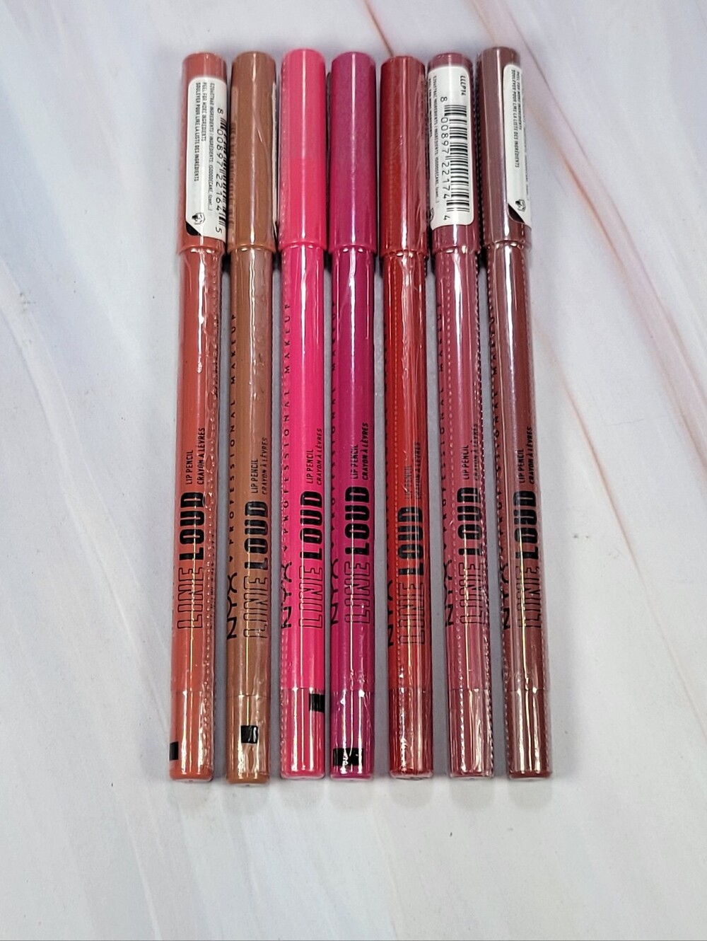 7 Piece NYX Line Loud Longwear Lip Liner Bundle NEW!